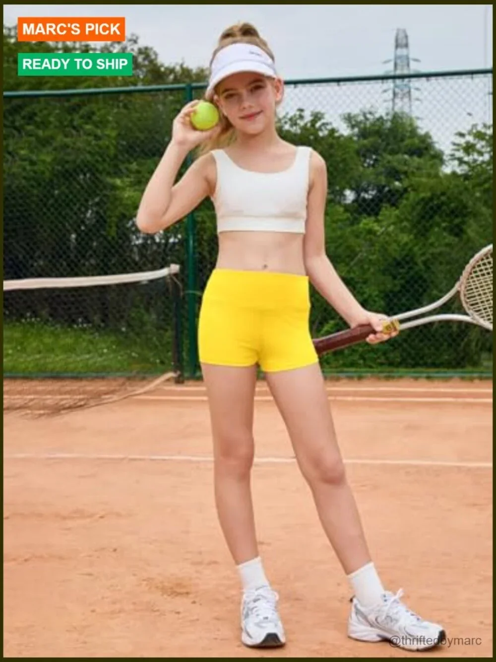 Girls high waist bike shorts athletic yoga activewear